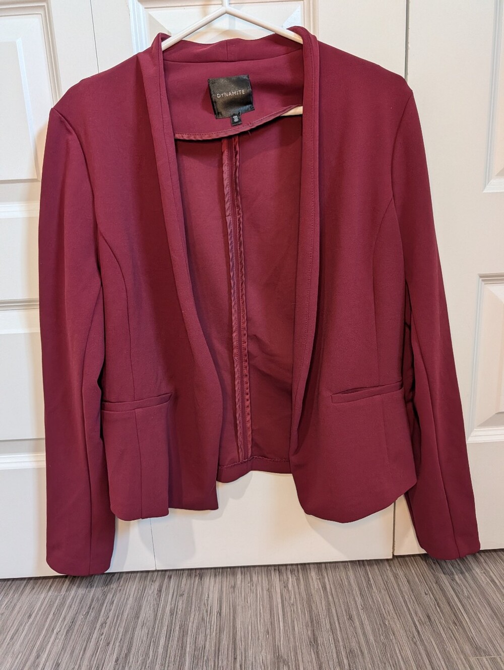 Dynamite Women's Open-Front Blazer Jacket - Wine